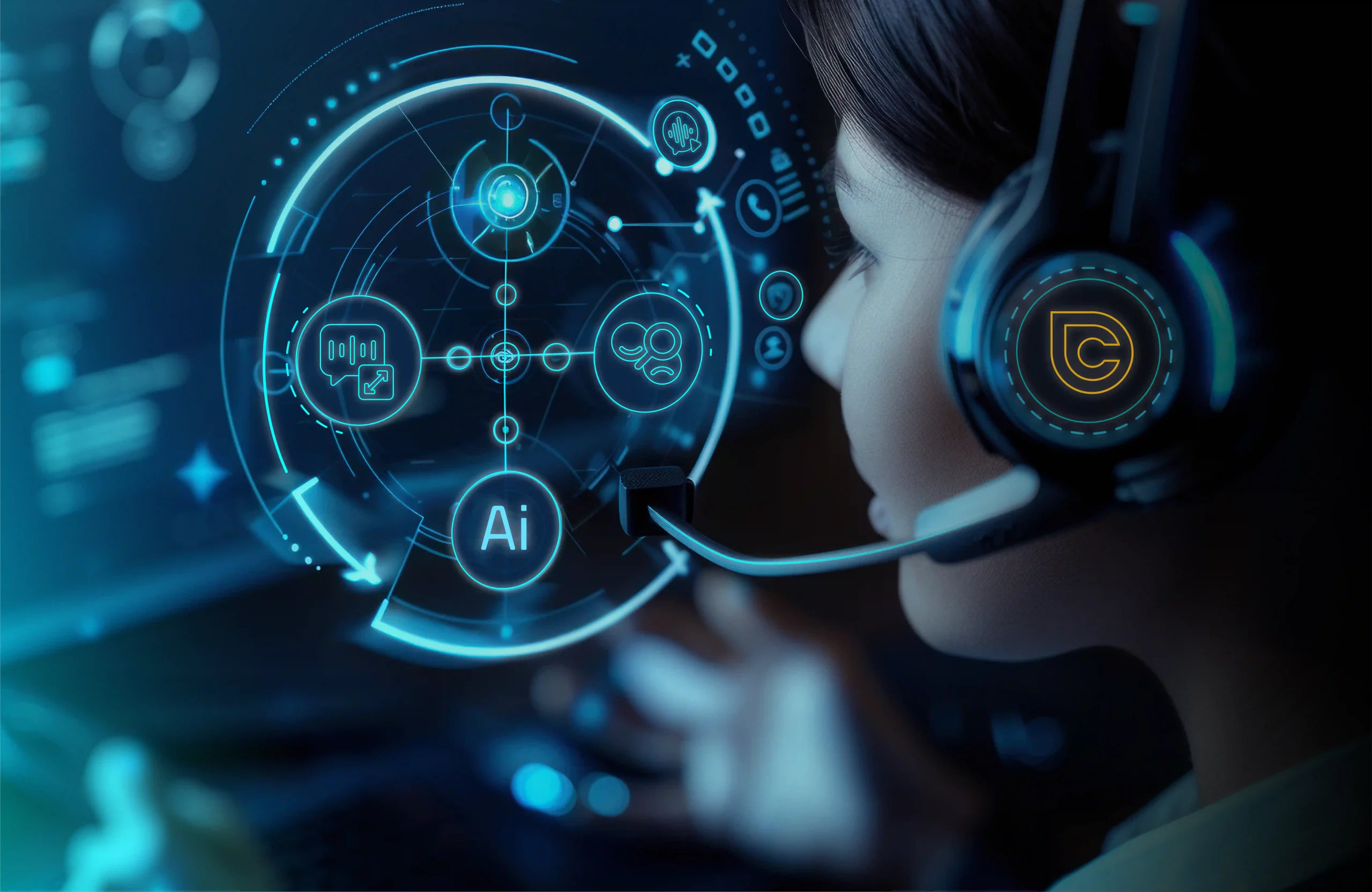 بنر هوش مصنوعی توسن - نرم افزار مرکز تماس تل سی